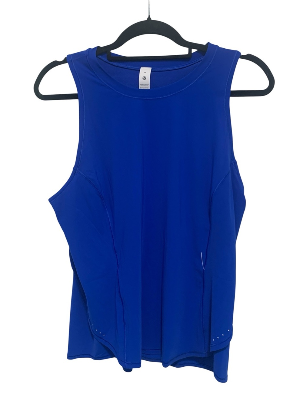 67. NWOT Lululemon fold over running tank BLAZER BLUE Size 12